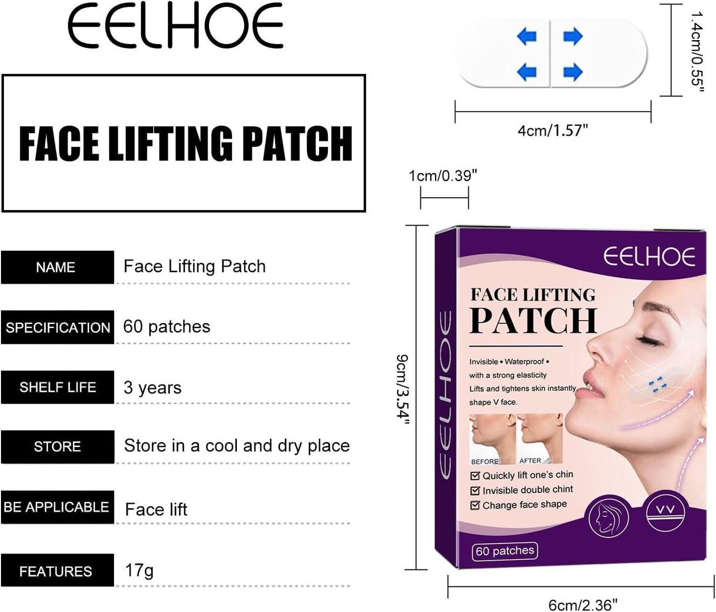 Invisible Face Lift Tape Patch (Pack of 10)